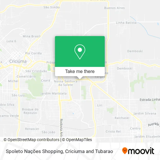 Spoleto Nações Shopping map