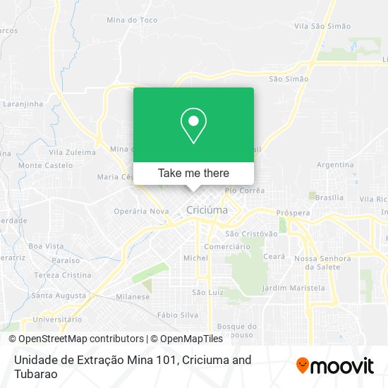 Unidade de Extração Mina 101 map
