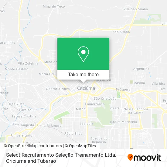 Select Recrutamento Seleção Treinamento Ltda map