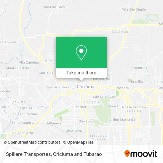 Spillere Transportes map