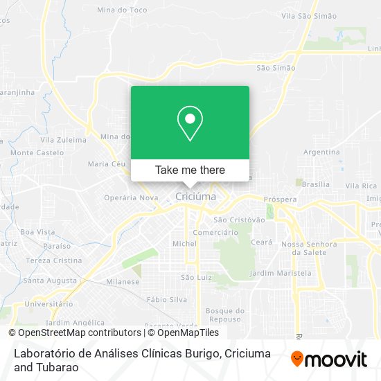 Laboratório de Análises Clínicas Burigo map