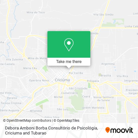 Débora Amboni Borba Consultório de Psicológia map
