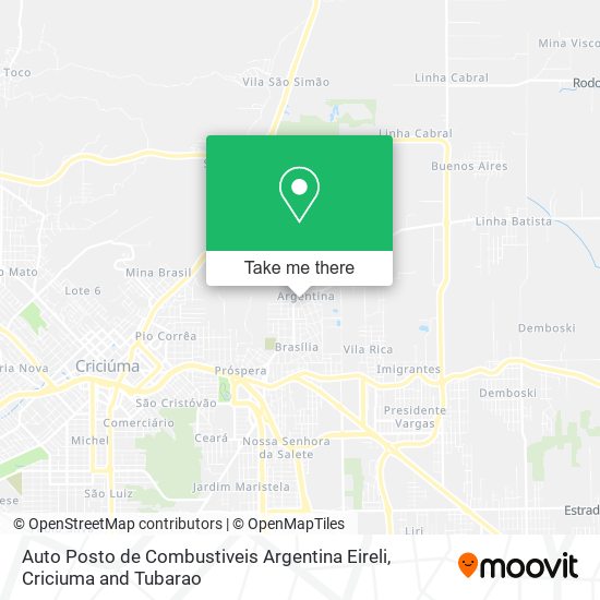 Mapa Auto Posto de Combustiveis Argentina Eireli