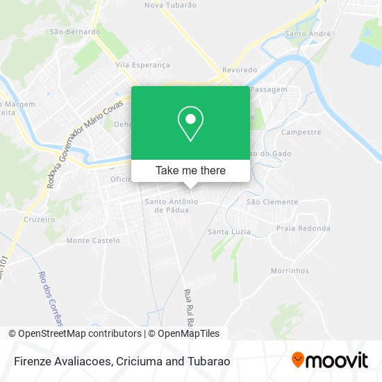 Firenze Avaliacoes map