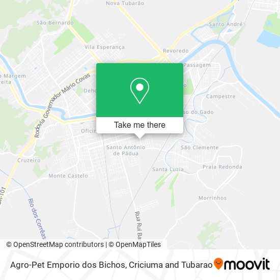 Agro-Pet Emporio dos Bichos map