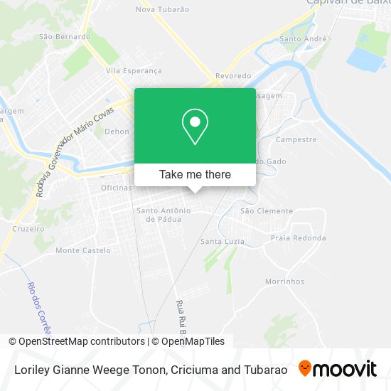 Loriley Gianne Weege Tonon map