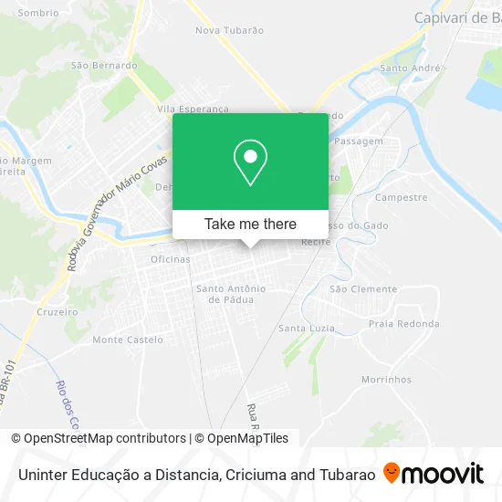 Uninter Educação a Distancia map