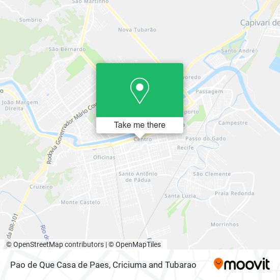 Mapa Pao de Que Casa de Paes