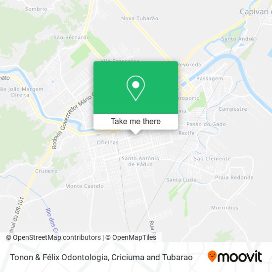 Mapa Tonon & Félix Odontologia