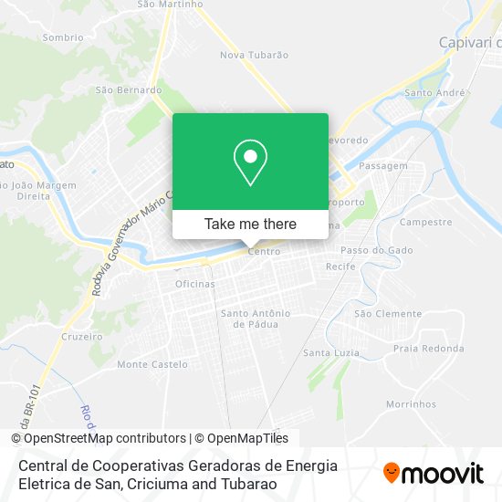 Mapa Central de Cooperativas Geradoras de Energia Eletrica de San