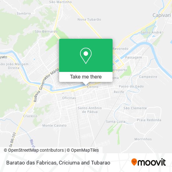 Baratao das Fabricas map