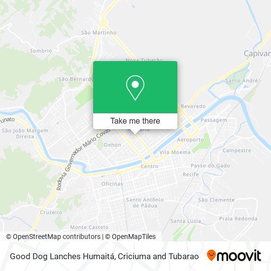 Mapa Good Dog Lanches Humaitá