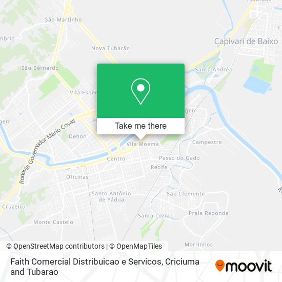 Mapa Faith Comercial Distribuicao e Servicos