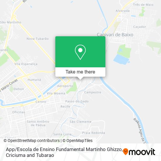 App / Escola de Ensino Fundamental Martinho Ghizzo map