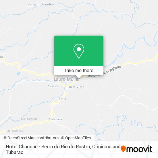 Hotel Chamine - Serra do Rio do Rastro map
