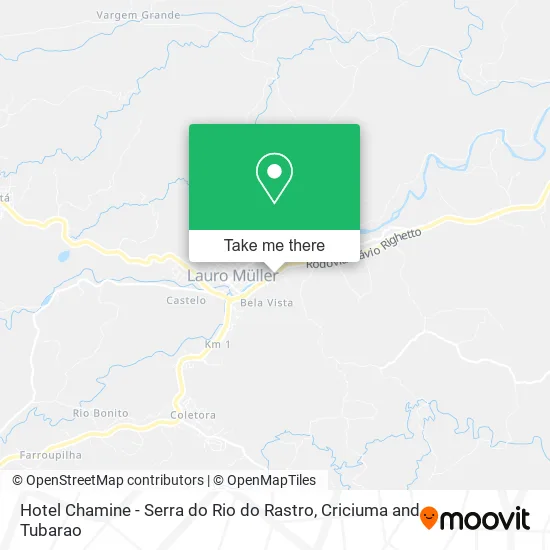 Hotel Chamine - Serra do Rio do Rastro map