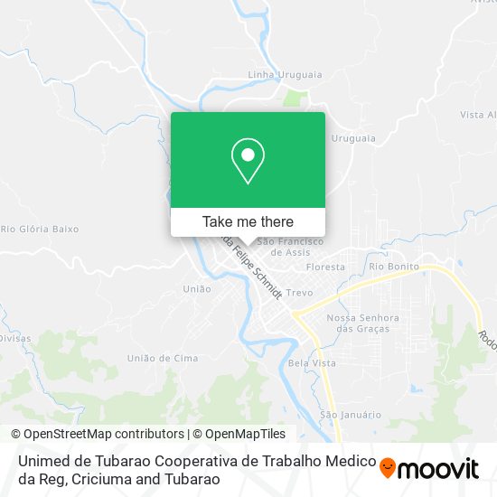 Unimed de Tubarao Cooperativa de Trabalho Medico da Reg map