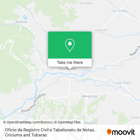 Ofício de Registro Civil e Tabelionato de Notas map