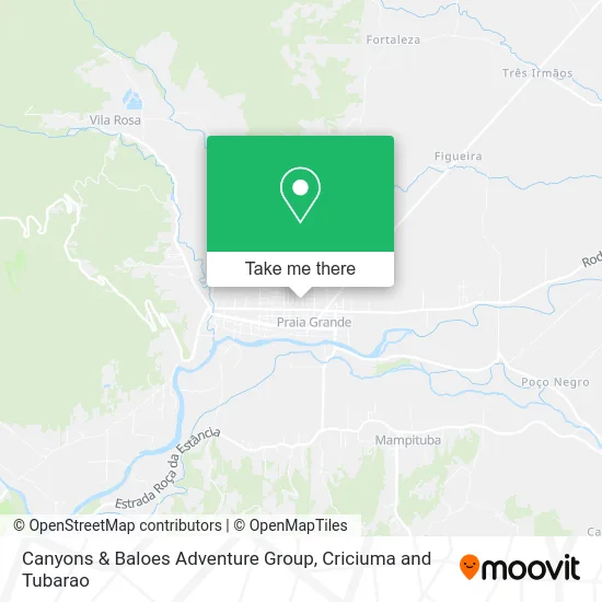 Canyons & Baloes Adventure Group map