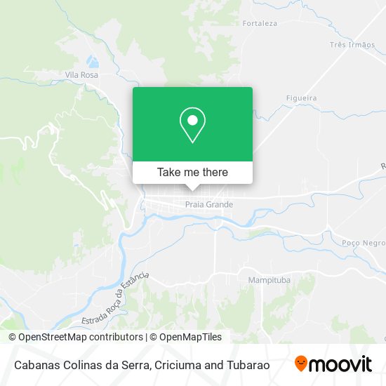 Cabanas Colinas da Serra map