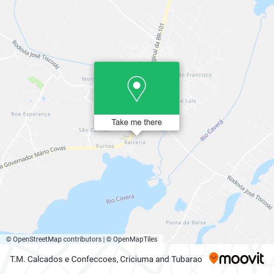 T.M. Calcados e Confeccoes map