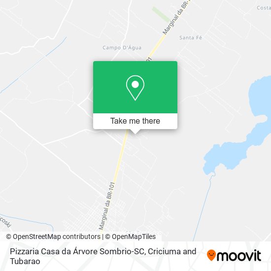 Pizzaria Casa da Árvore Sombrio-SC map