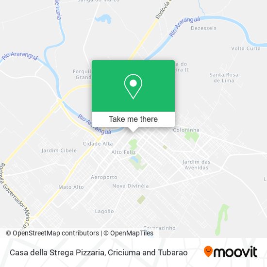 Casa della Strega Pizzaria map