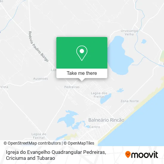 Igreja do Evangelho Quadrangular Pedreiras map