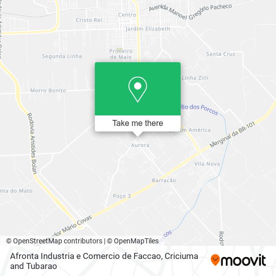 Afronta Industria e Comercio de Faccao map