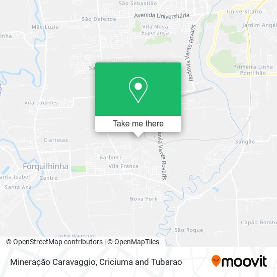 Mineração Caravaggio map