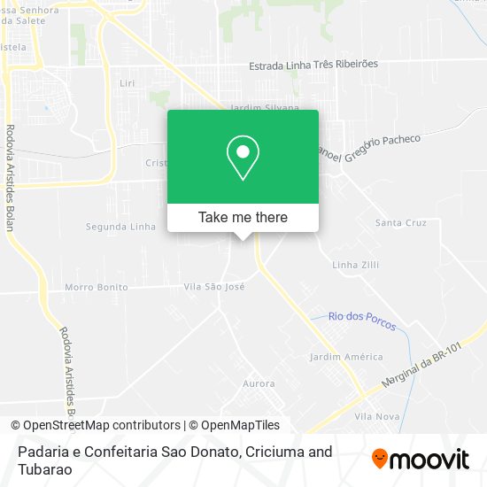 Padaria e Confeitaria Sao Donato map