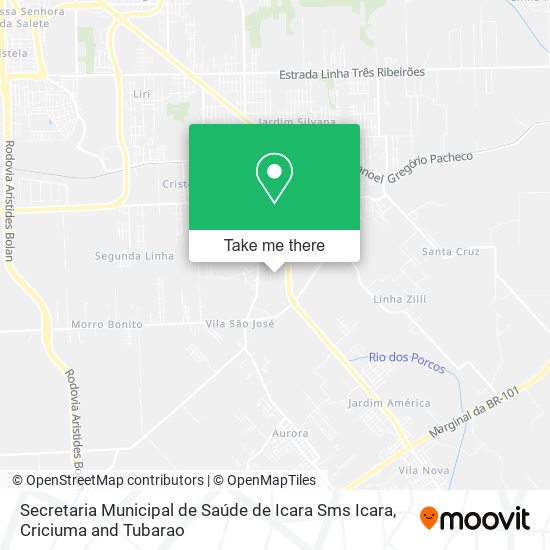 Secretaria Municipal de Saúde de Icara Sms Icara map