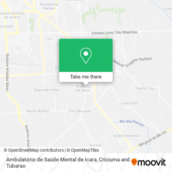 Ambulatório de Saúde Mental de Icara map