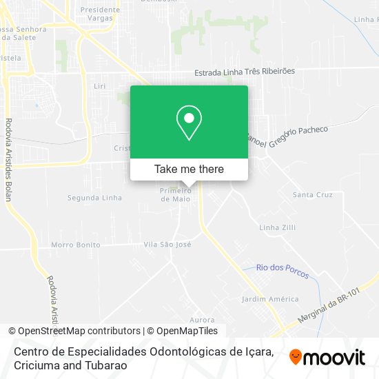 Centro de Especialidades Odontológicas de Içara map