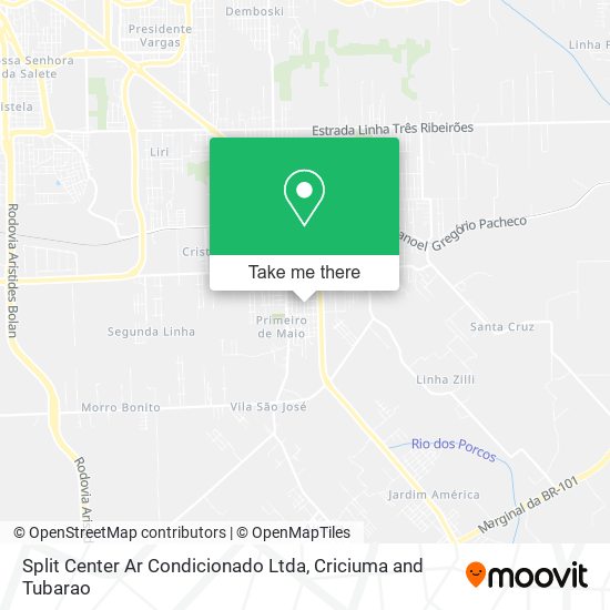 Split Center Ar Condicionado Ltda map