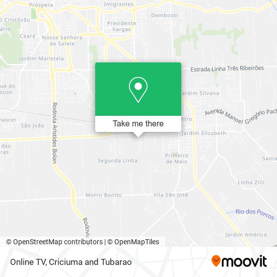 Online TV map