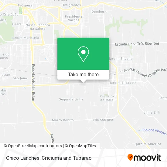 Chico Lanches map