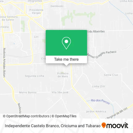 Independente Castelo Branco map