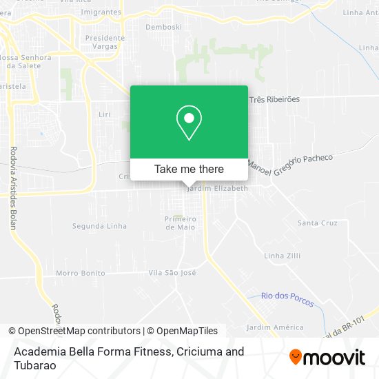 Academia Bella Forma Fitness map