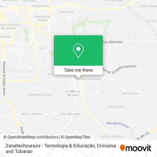 Mapa Zanatechcursos - Tecnologia & Educação