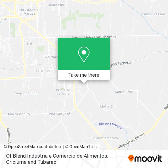Of Blend Industria e Comercio de Alimentos map