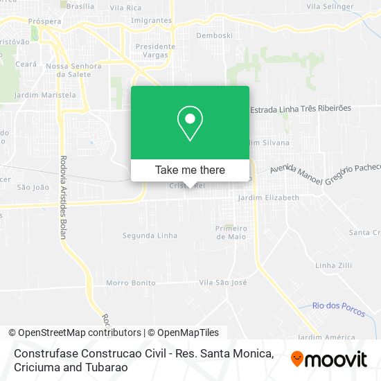 Construfase Construcao Civil - Res. Santa Monica map