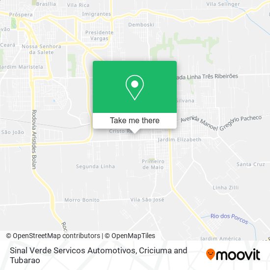 Mapa Sinal Verde Servicos Automotivos