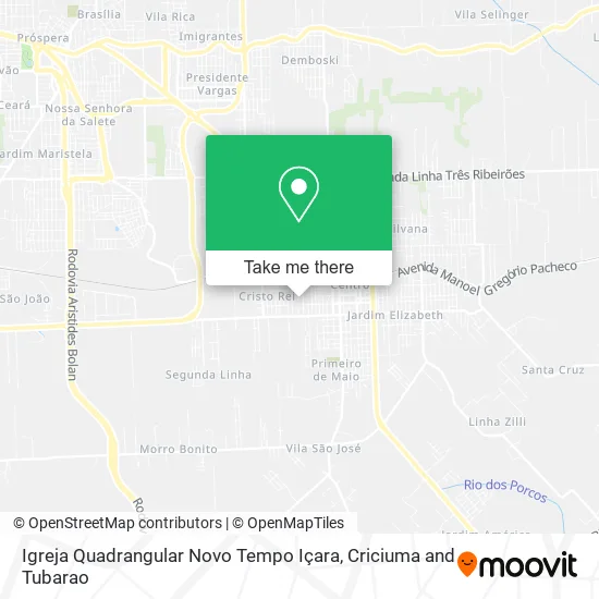 Igreja Quadrangular Novo Tempo Içara map