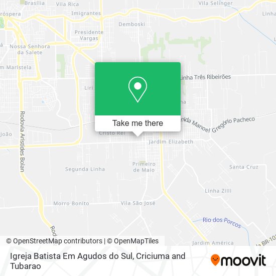 Igreja Batista Em Agudos do Sul map