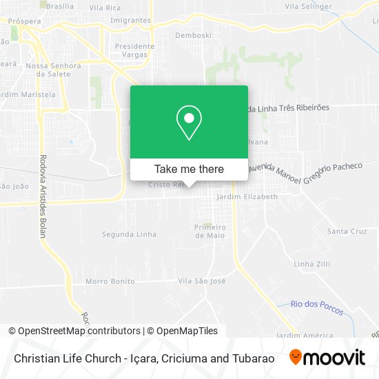 Christian Life Church - Içara map