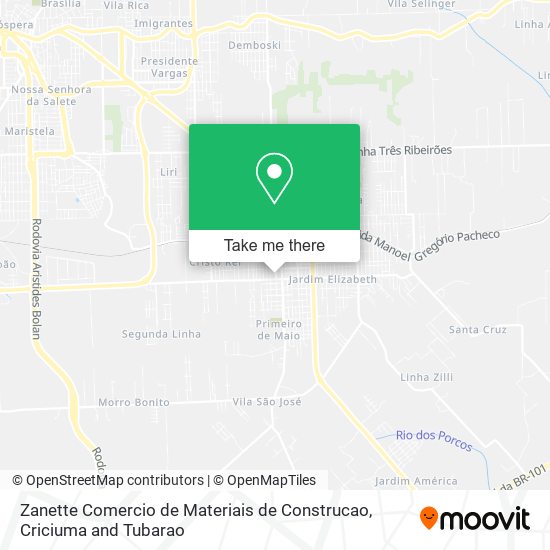 Zanette Comercio de Materiais de Construcao map