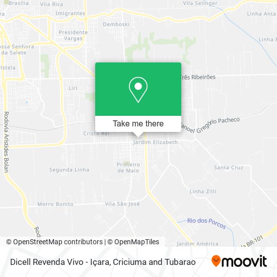 Dicell Revenda Vivo - Içara map