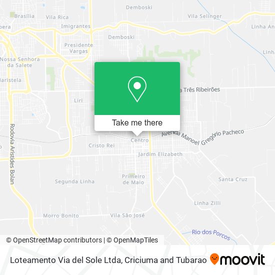 Loteamento Via del Sole Ltda map