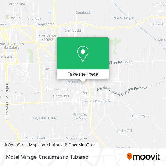 Mapa Motel Mirage